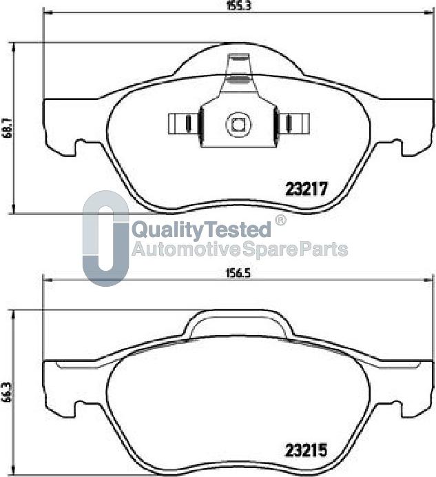 Japanparts PA0709JM - Тормозные колодки, дисковые, комплект autodnr.net