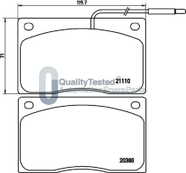 Japanparts PA0715JM - Тормозные колодки, дисковые, комплект avtokuzovplus.com.ua