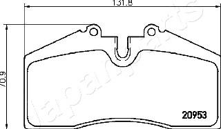 Japanparts PA-0904AF - Гальмівні колодки, дискові гальма autocars.com.ua