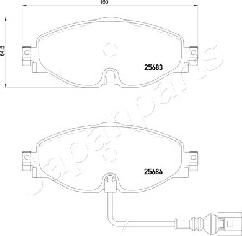 Japanparts PA-0907AF - Тормозные колодки, дисковые, комплект autodnr.net