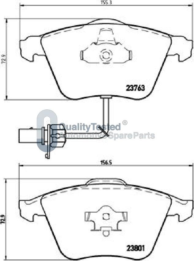 Japanparts PA0913JM - Гальмівні колодки, дискові гальма autocars.com.ua