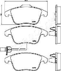 Japanparts PA-0915AF - Гальмівні колодки, дискові гальма autocars.com.ua