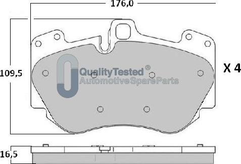 Japanparts PA0919JM - Гальмівні колодки, дискові гальма autocars.com.ua