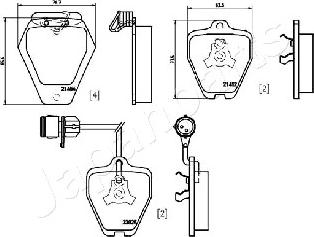 Japanparts PA-0920AF - Тормозные колодки, дисковые, комплект avtokuzovplus.com.ua