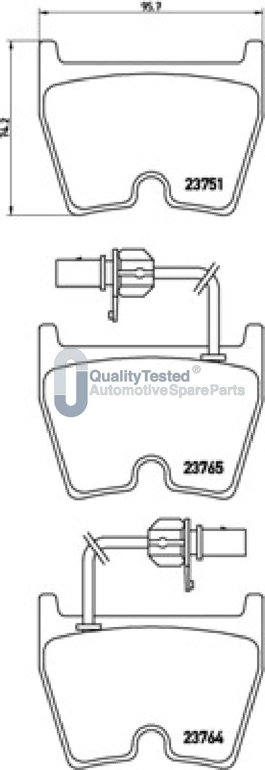 Japanparts PA0922JM - Тормозные колодки, дисковые, комплект autodnr.net