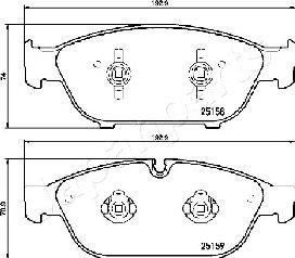 Japanparts PA-0925AF - Тормозные колодки, дисковые, комплект avtokuzovplus.com.ua