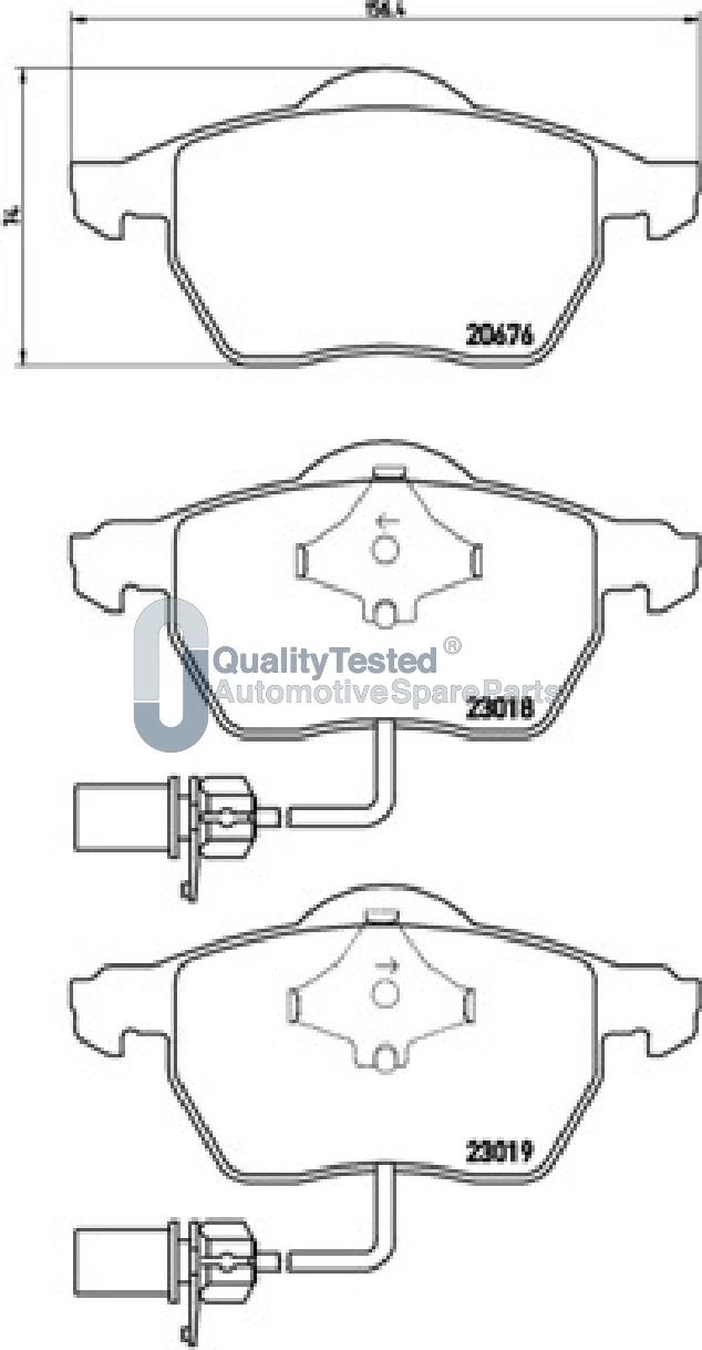 Japanparts PA0927JM - Тормозные колодки, дисковые, комплект autodnr.net