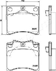 Japanparts PA-0950AF - Тормозные колодки, дисковые, комплект autodnr.net