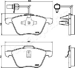 Japanparts PA-0952AF - Гальмівні колодки, дискові гальма autocars.com.ua