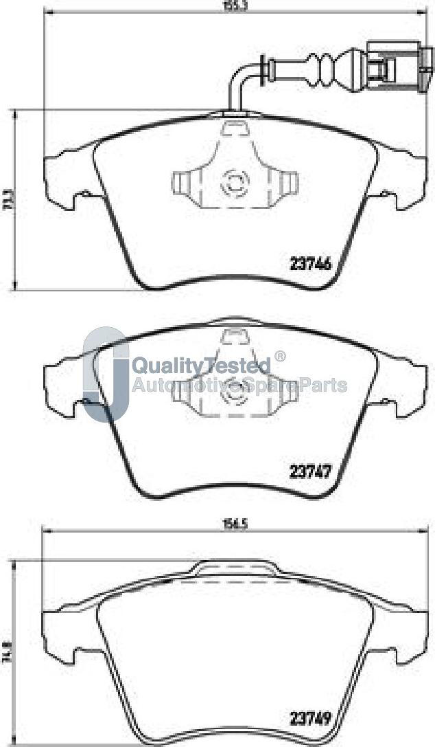 Japanparts PA0954JM - Тормозные колодки, дисковые, комплект autodnr.net