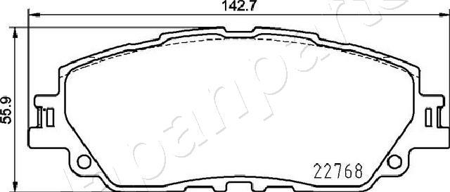 Japanparts PA-2026AF - Гальмівні колодки, дискові гальма autocars.com.ua