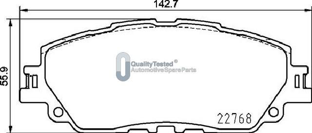 Japanparts PA2026JM - Тормозные колодки, дисковые, комплект avtokuzovplus.com.ua