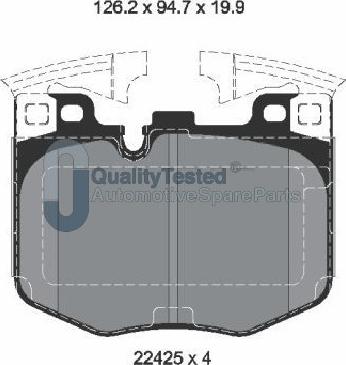 Japanparts PA2029JM - Тормозные колодки, дисковые, комплект autodnr.net