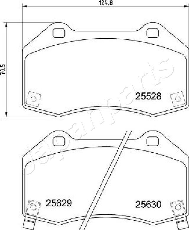 Japanparts PA-3004AF - Гальмівні колодки, дискові гальма autocars.com.ua