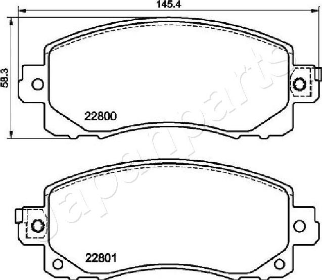 Japanparts PA-713AF - Тормозные колодки, дисковые, комплект avtokuzovplus.com.ua