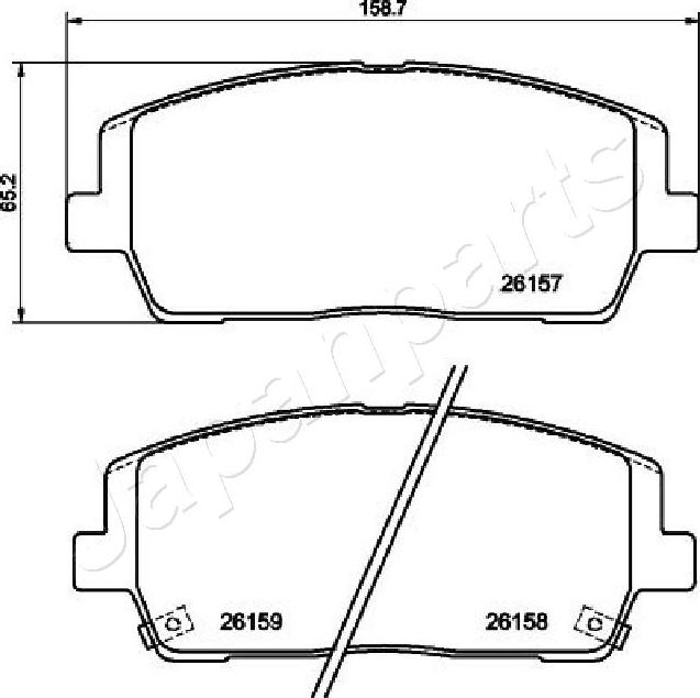 Japanparts PA-H30AF - Гальмівні колодки, дискові гальма autocars.com.ua