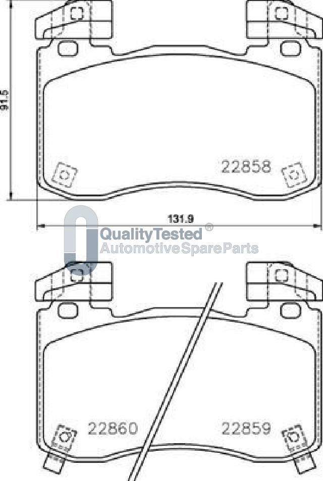 Japanparts PAK36JM - Тормозные колодки, дисковые, комплект avtokuzovplus.com.ua