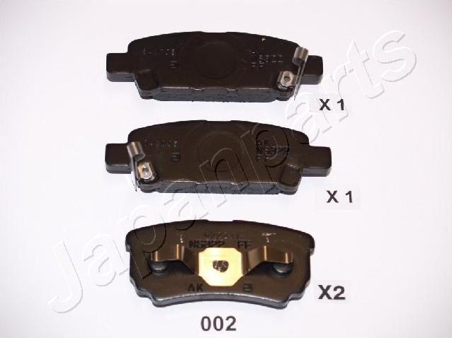 Japanparts PP-002AF - Гальмівні колодки, дискові гальма autocars.com.ua