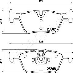 Japanparts PP-0102AF - Тормозные колодки, дисковые, комплект avtokuzovplus.com.ua