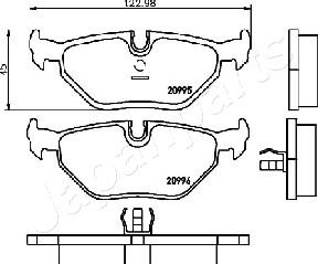 Japanparts PP-0106AF - Гальмівні колодки, дискові гальма autocars.com.ua