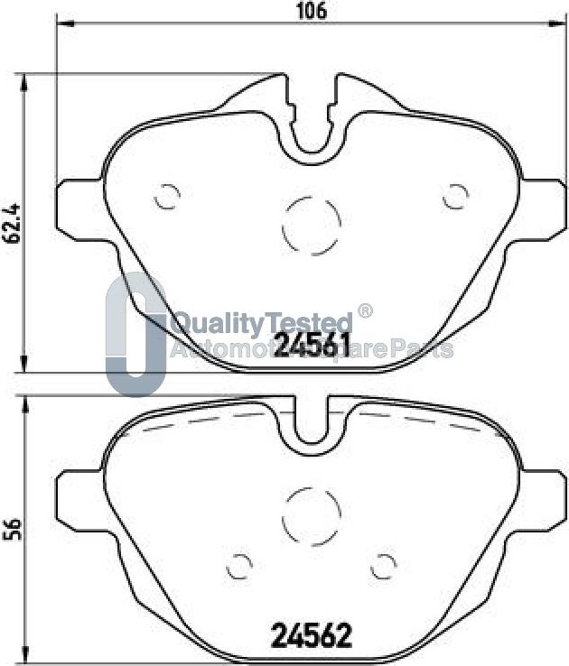 Japanparts PP0112JM - Тормозные колодки, дисковые, комплект avtokuzovplus.com.ua