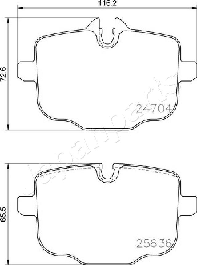 Japanparts PP-0114AF - Гальмівні колодки, дискові гальма autocars.com.ua