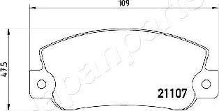 Japanparts PP-0210AF - Тормозные колодки, дисковые, комплект avtokuzovplus.com.ua