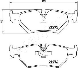 Japanparts PP-0216AF - Тормозные колодки, дисковые, комплект avtokuzovplus.com.ua