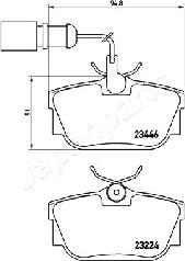 Japanparts PP-0301AF - Гальмівні колодки, дискові гальма autocars.com.ua