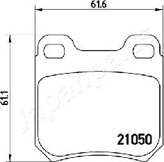 Japanparts PP-0404AF - Тормозные колодки, дисковые, комплект autodnr.net