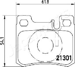 Japanparts PP-0510AF - Тормозные колодки, дисковые, комплект avtokuzovplus.com.ua