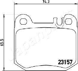 Japanparts PP-0519AF - Гальмівні колодки, дискові гальма autocars.com.ua