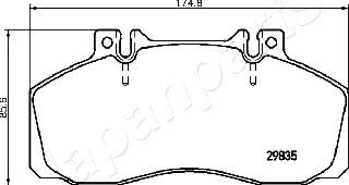 Japanparts PP-0525AF - Тормозные колодки, дисковые, комплект avtokuzovplus.com.ua