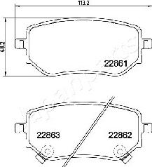 Japanparts PP-0532AF - Тормозные колодки, дисковые, комплект autodnr.net