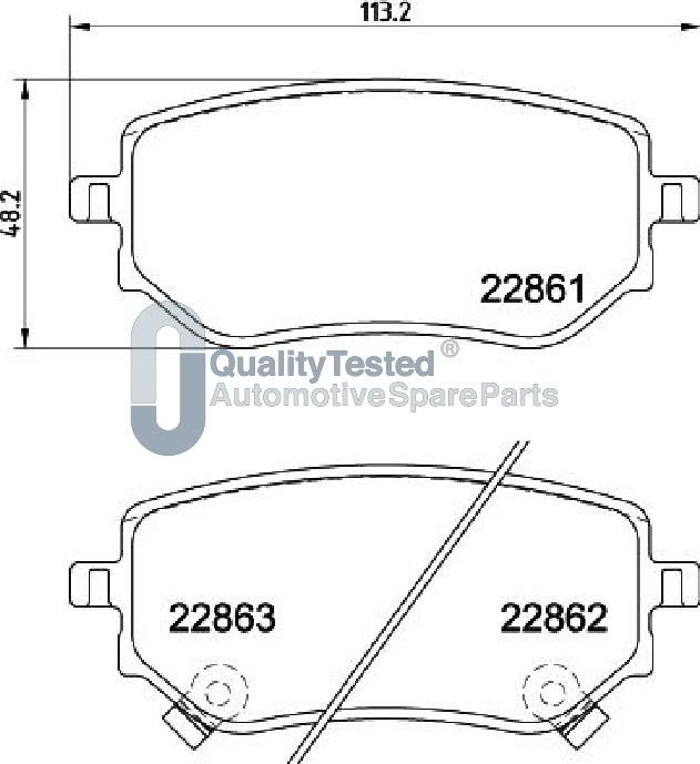 Japanparts PP0532JM - Тормозные колодки, дисковые, комплект autodnr.net