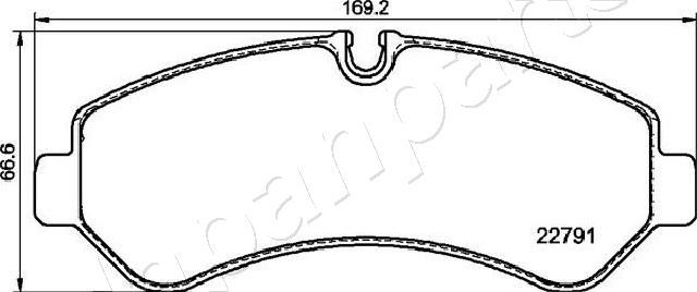 Japanparts PP-0536AF - Гальмівні колодки, дискові гальма autocars.com.ua