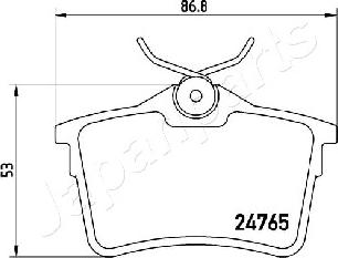 Japanparts PP-0600AF - Гальмівні колодки, дискові гальма autocars.com.ua