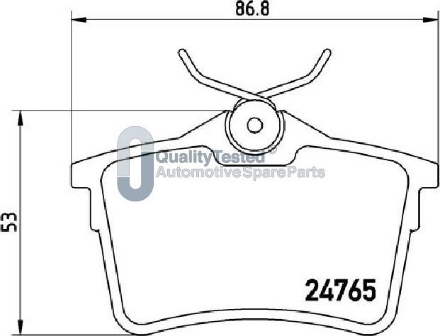 Japanparts PP0600JM - Тормозные колодки, дисковые, комплект autodnr.net