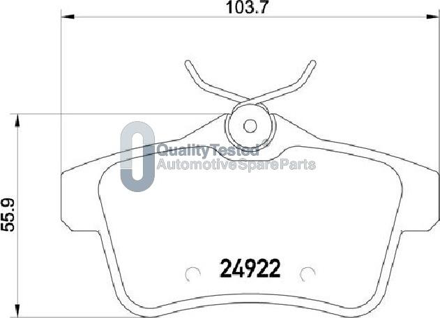 Japanparts PP0604JM - Тормозные колодки, дисковые, комплект autodnr.net