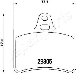 Japanparts PP-0605AF - Тормозные колодки, дисковые, комплект autodnr.net