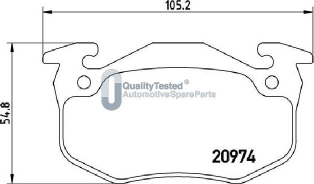 Japanparts PP0611JM - Тормозные колодки, дисковые, комплект autodnr.net