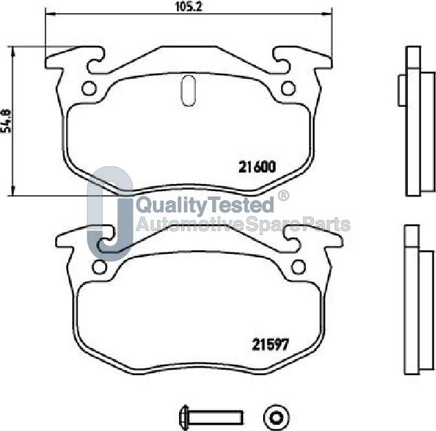 Japanparts PP0701JM - Тормозные колодки, дисковые, комплект autodnr.net