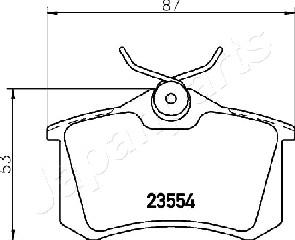 Japanparts PP-0903AF - Гальмівні колодки, дискові гальма autocars.com.ua