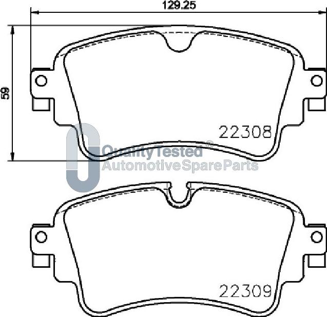 Japanparts PP0910JM - Тормозные колодки, дисковые, комплект avtokuzovplus.com.ua