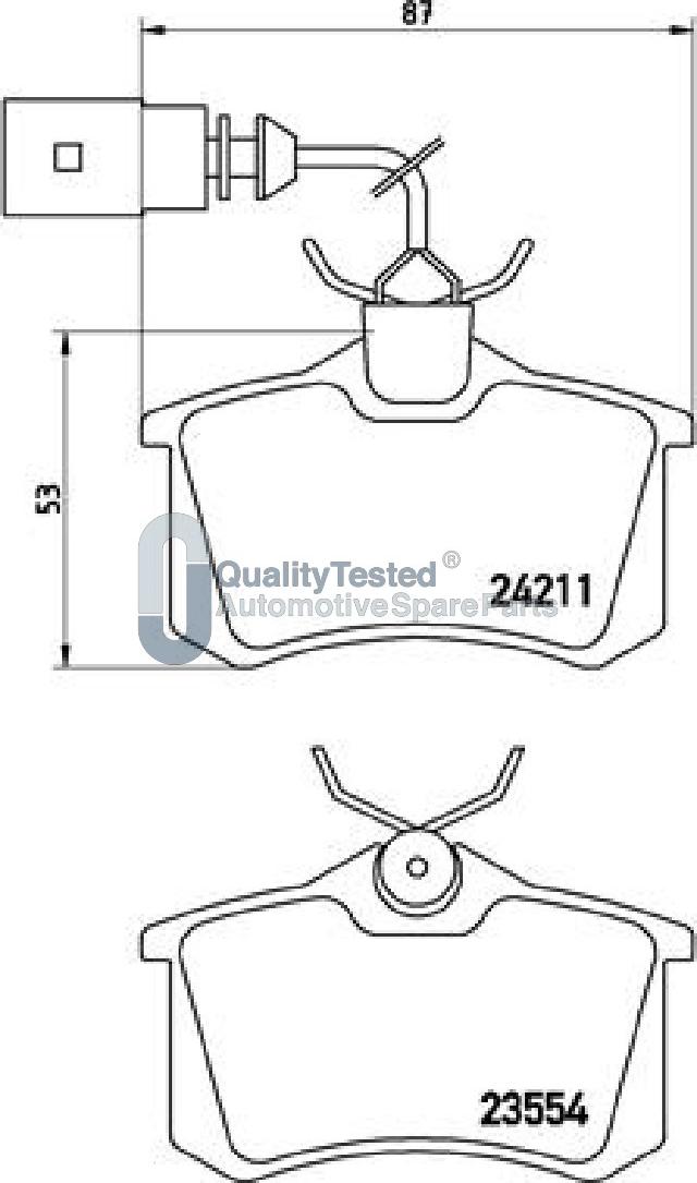 Japanparts PP0912JM - Тормозные колодки, дисковые, комплект autodnr.net