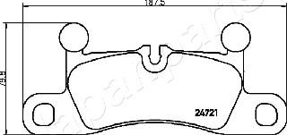 Japanparts PP-0925AF - Гальмівні колодки, дискові гальма autocars.com.ua