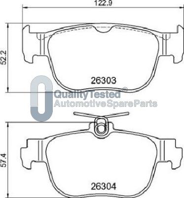 Japanparts PP0927JM - Гальмівні колодки, дискові гальма autocars.com.ua