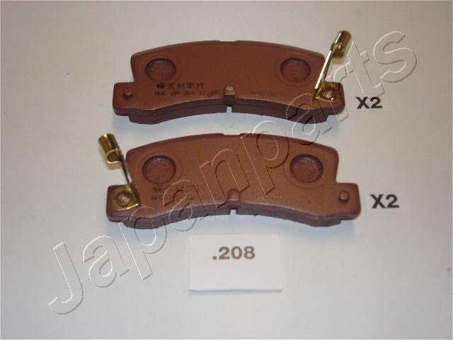 Japanparts PP-208AF - Гальмівні колодки, дискові гальма autocars.com.ua