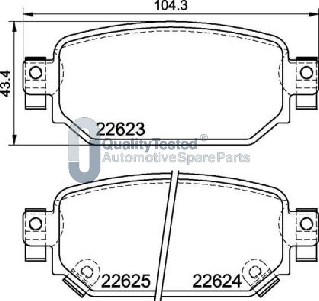 Japanparts PP321JM - Тормозные колодки, дисковые, комплект avtokuzovplus.com.ua