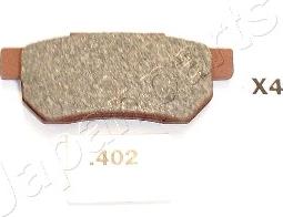 Japanparts PP-402AF - Гальмівні колодки, дискові гальма autocars.com.ua